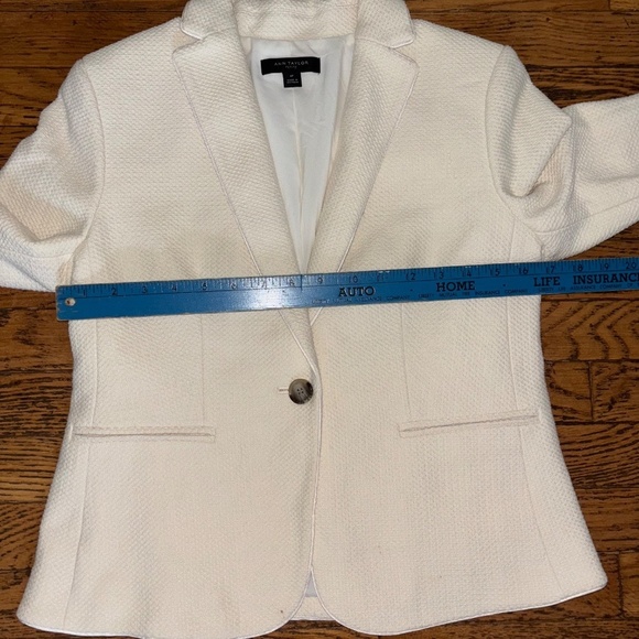 Ann Taylor 6 petite cream off white jacket blazer - Picture 7 of 13